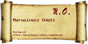 Marusinecz Odett névjegykártya